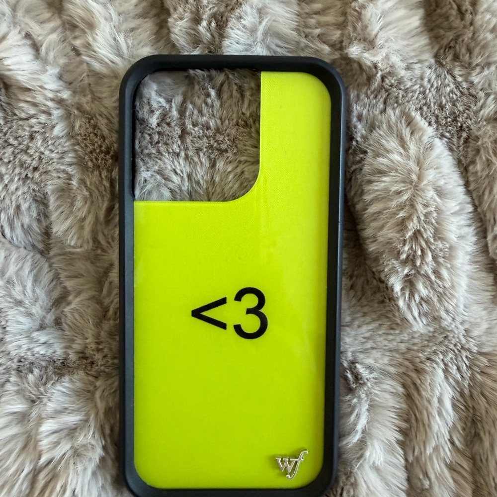 Vibrant Lime Phone Case with Black Border